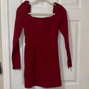 Miami Red Long Sleeve Sheath Dress